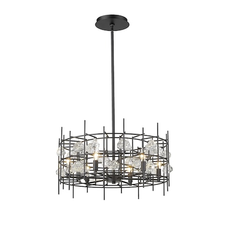 Garroway 6 Light Chandelier, Matte Black